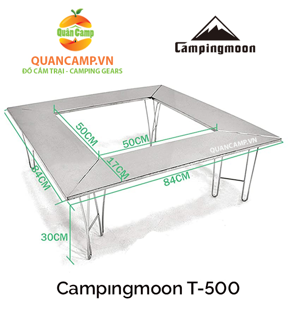 Bàn quây bếp nướng BBQ Campingmoon T-500