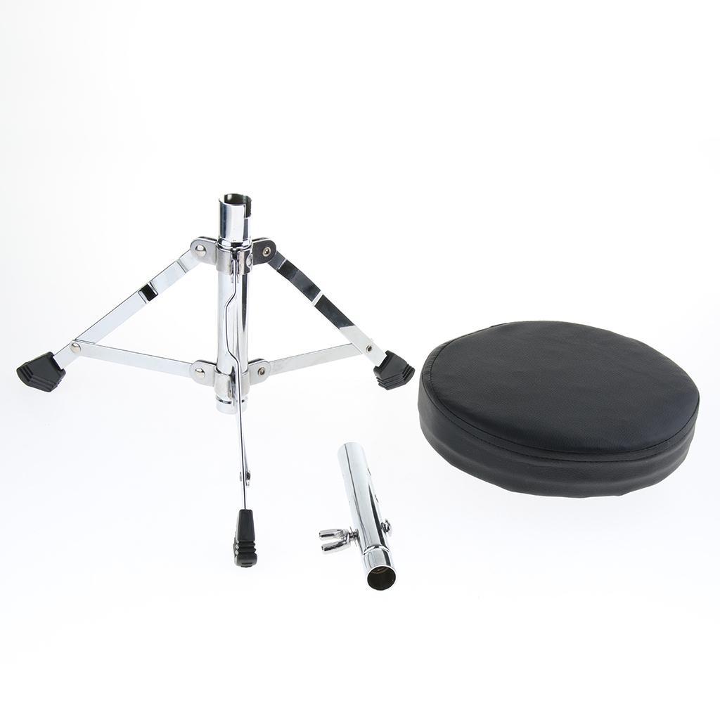 2x1 Piece Drum Throne Seat Drummers Stool Stand Chair