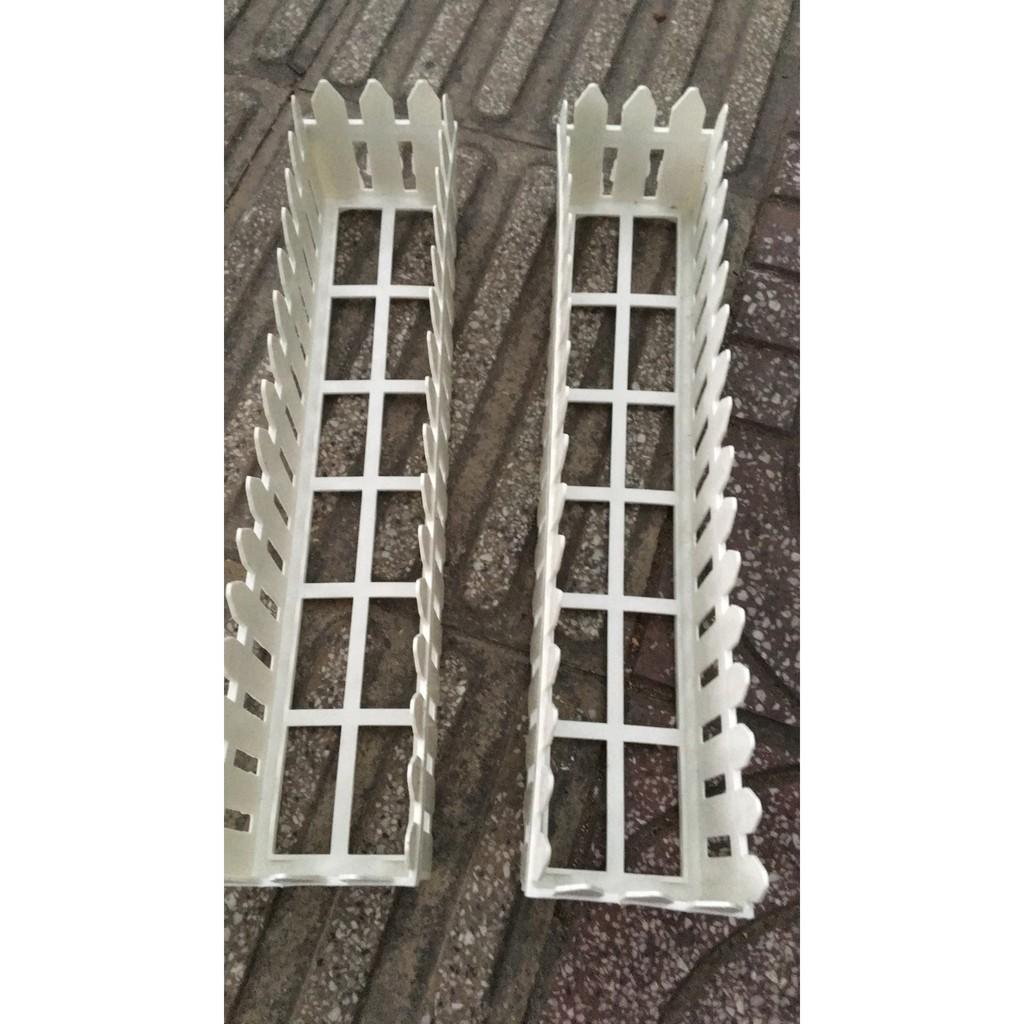 Bộ 02 cái chậu nhựa hàng rào 500x110x115