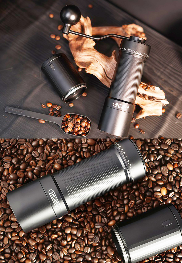 Máy xay hạt cà phê cầm tay chuyên nghiệp 2 trong 1, pin 980mAh, 60 cấp độ xay. Thương hiệu Mỹ cao cấp HiBREW - G4C. Hàng chính hãng