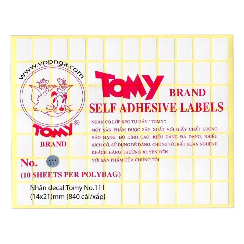 Giấy Decal Tomy A5 các cỡ từ 111 -124
