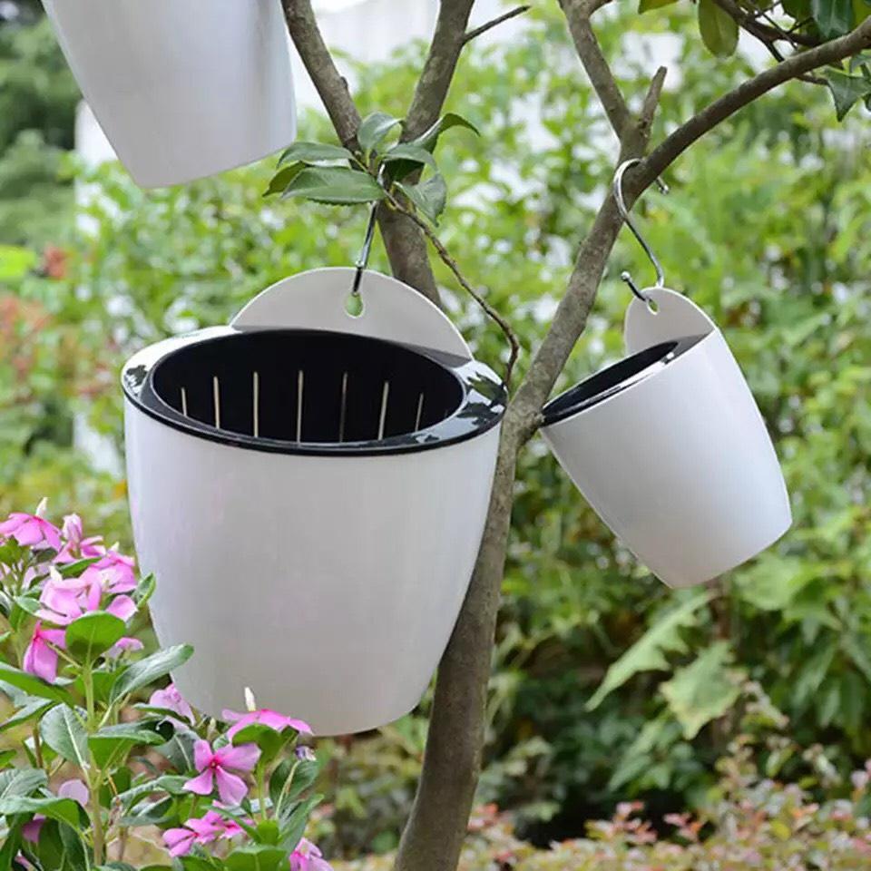 Chậu Cây Tự Tưới Nước Thông Minh Treo Ban Công SIZE 14x13cm