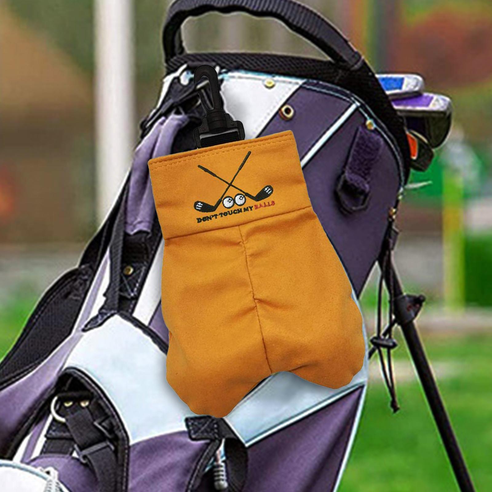 2 Pieces Golf Ball Bag Pouch Holder Case Waist Bag Outdoor Sports
