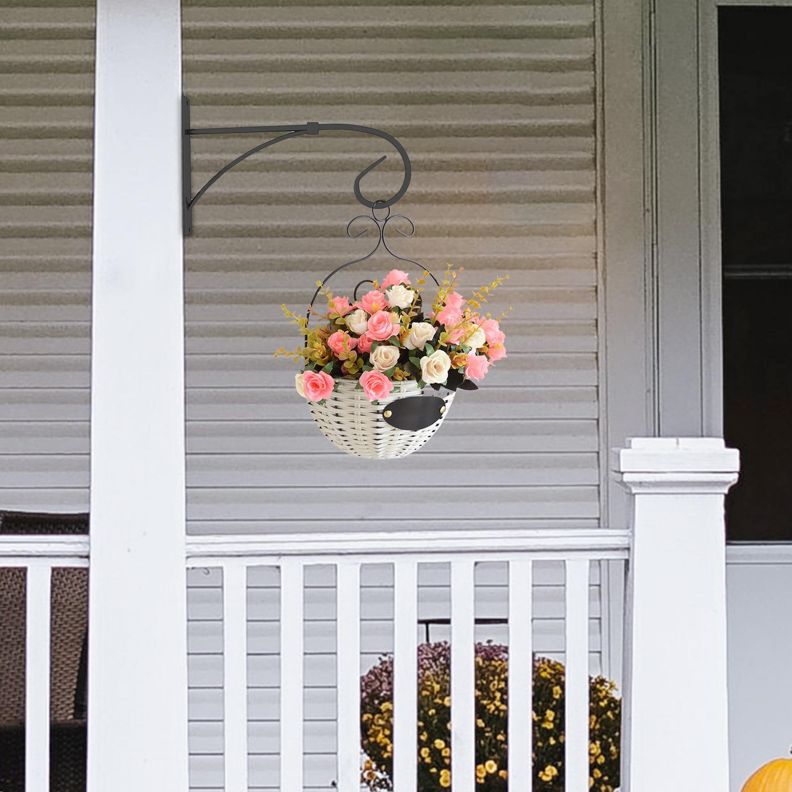 Hanging Basket Bracket Stylish Hanging Plant Bracket for Outdoor Garden