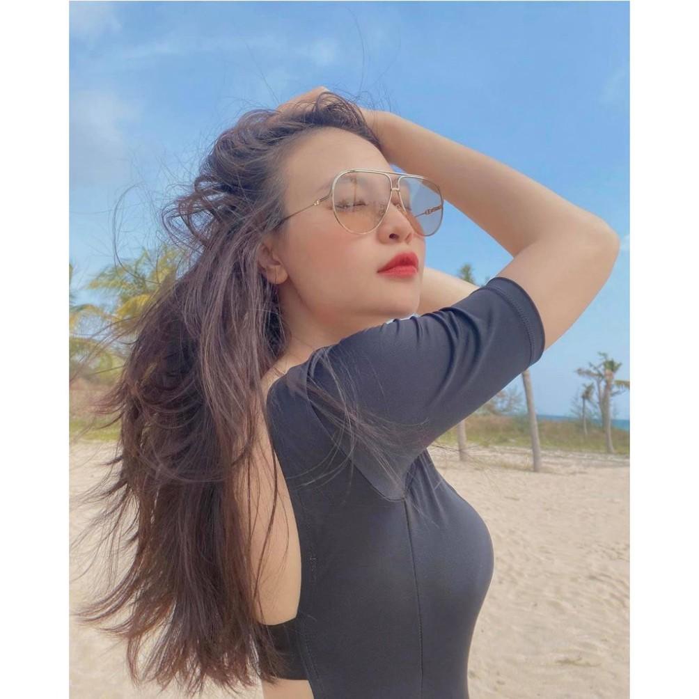 freeship Bikini body liền thân cộc tay kín đáo cổ vuông độc đáo siêu đẹp mặc đi biển