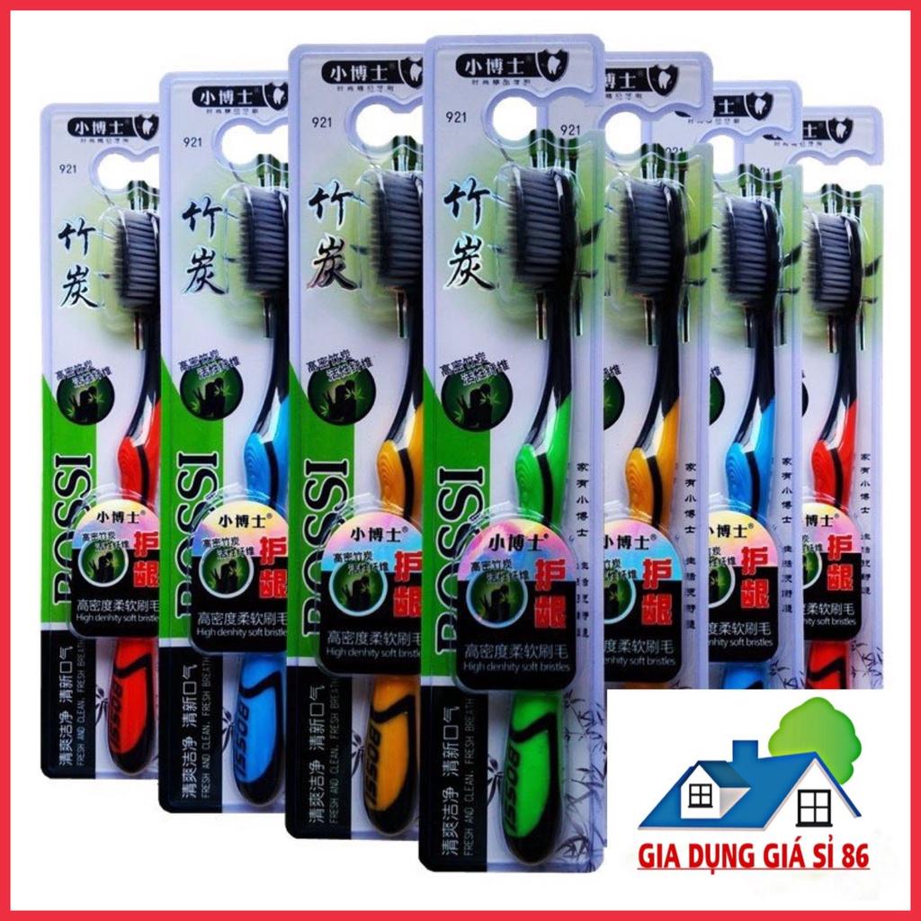COMBO 10 CÁI Bàn Chải Đánh Răng Than Tre Hoạt Tính Hàn Quốc BOSSI NO921 -