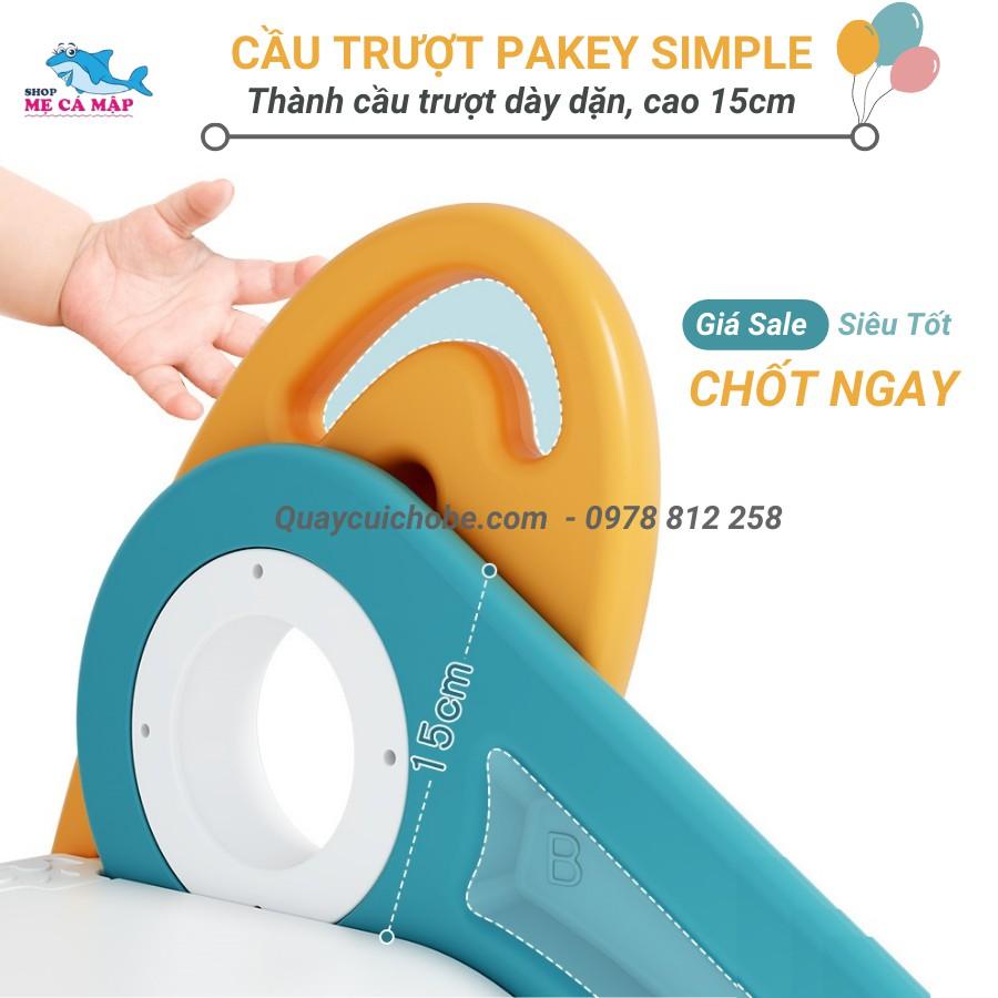 Cầu trượt cho bé gấp gọn đủ 3 màu Hồng xanh trắng, có sẵn nhựa nguyên sinh HDPE an toàn