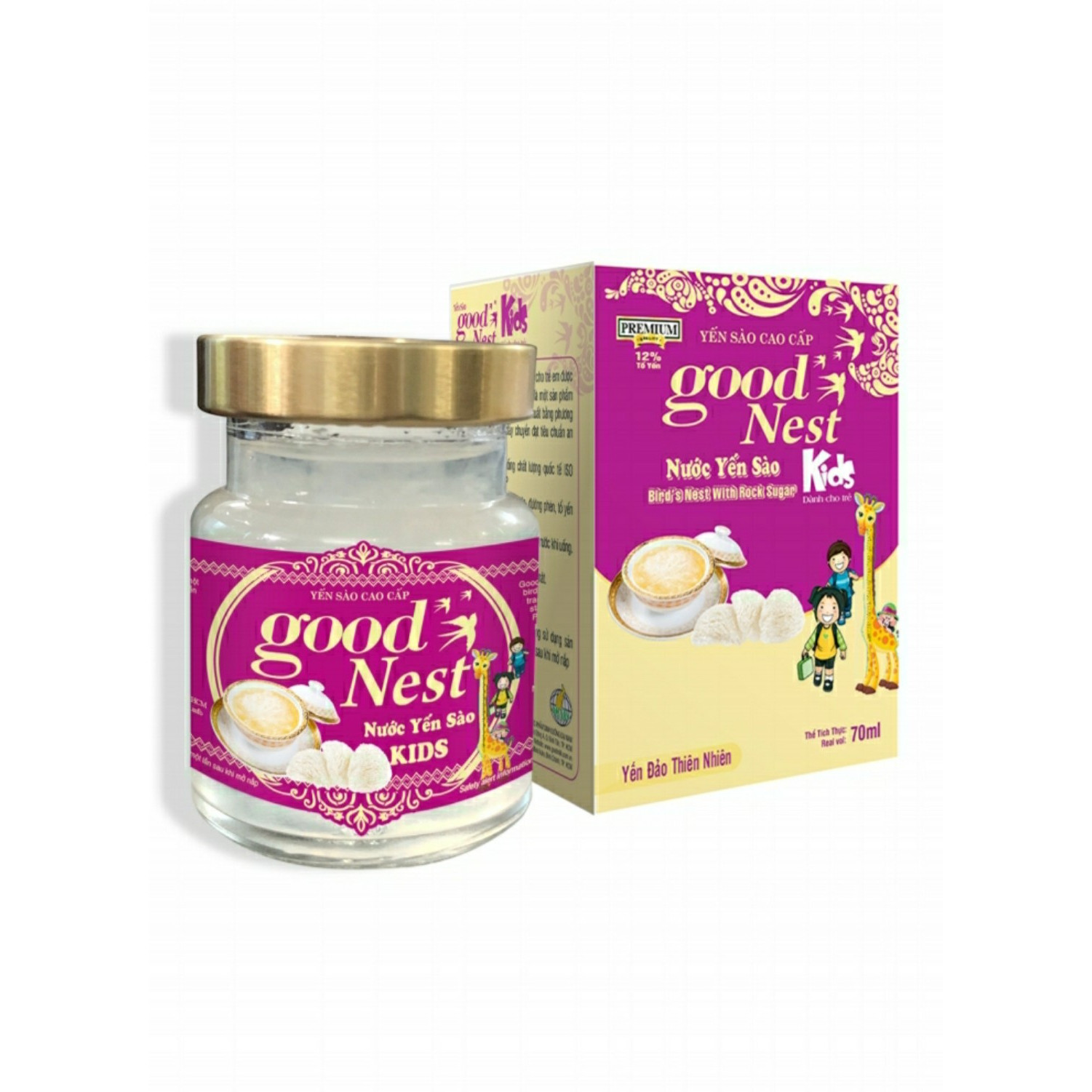 Yến sào goodnest kids lọ 70ml dành cho bé 18% yến