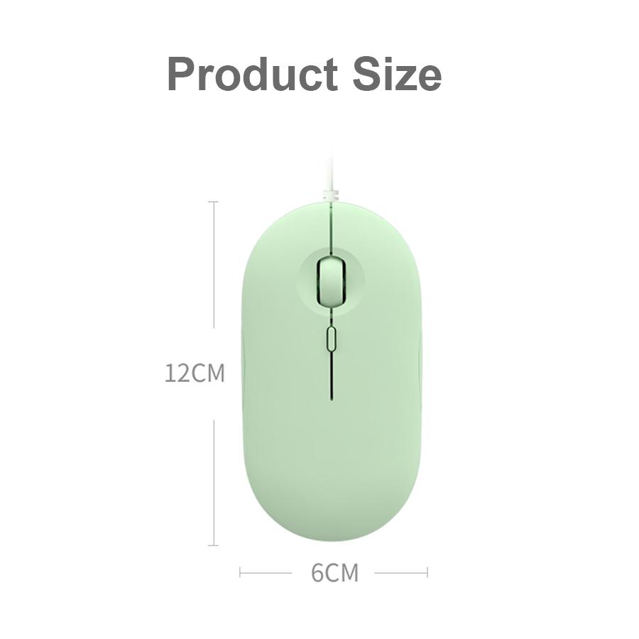Im Lặng USB Có Dây Game Thủ Nhiều Màu Sắc Mini Chuột Cho Laptop Chuột Quang Máy Tính Công Thái Siêu Mỏng 3D Mause 1600 DPI
