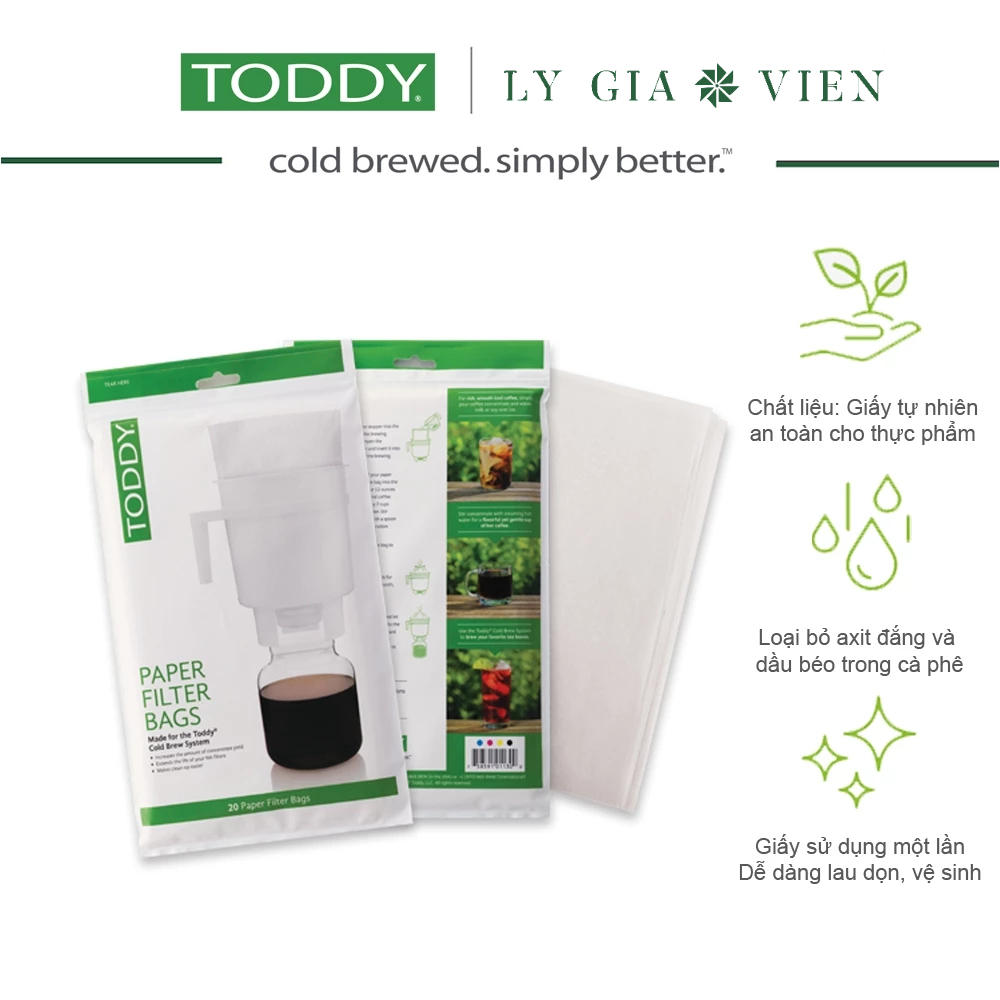 Giấy Lọc Hệ Thống Pha Cà Phê Lạnh Toddy Cá Nhân