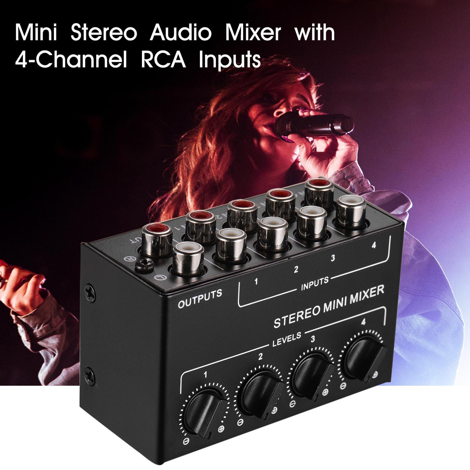 Mini Audio Mixer Portable Passive Mixer for Live and Studio CD Player Tablet