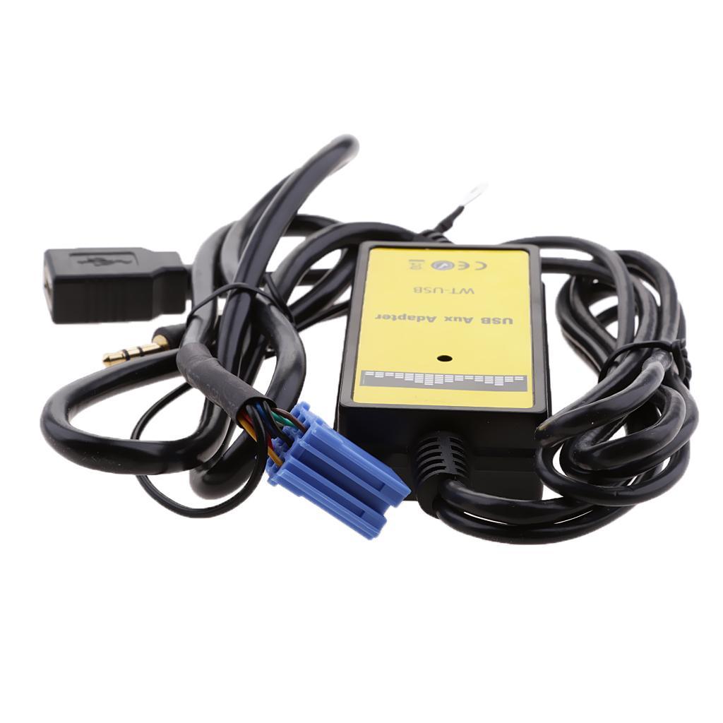 3.5mm MP3 Player AUX In Interface Adapter with USB Card Reader For