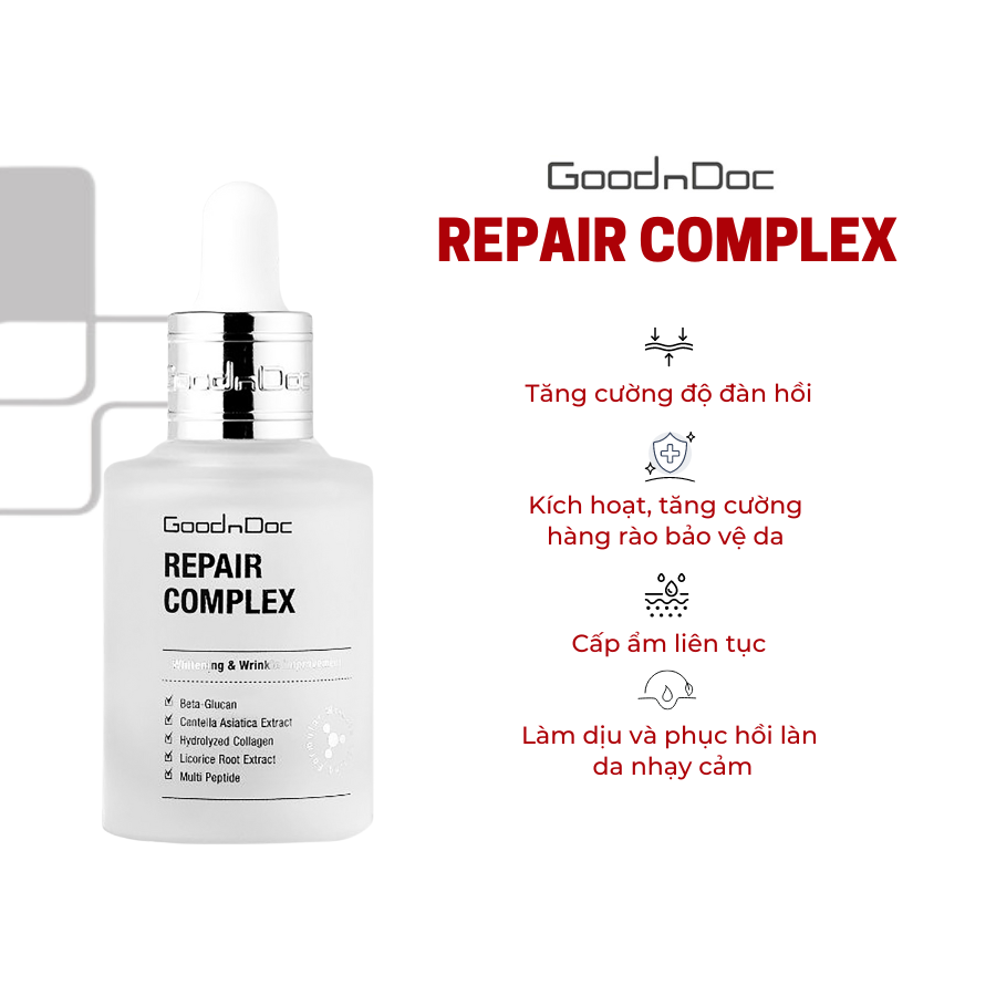 Serum Phục Hồi Và Cải Thiện Hàng Rào Bảo Vệ Da GoodnDoc Repair Complex 30ml