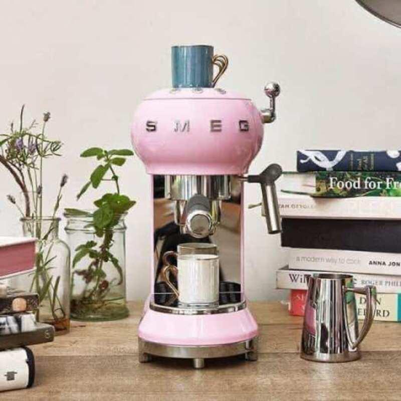 Máy Pha Cà Phê Mini Tự Động Smeg, Smeg Coffee Machine, Máy Pha Cà Phê Espresso, 1350W, 1L, Có Vòi Đánh Sữa, Nhập Đức