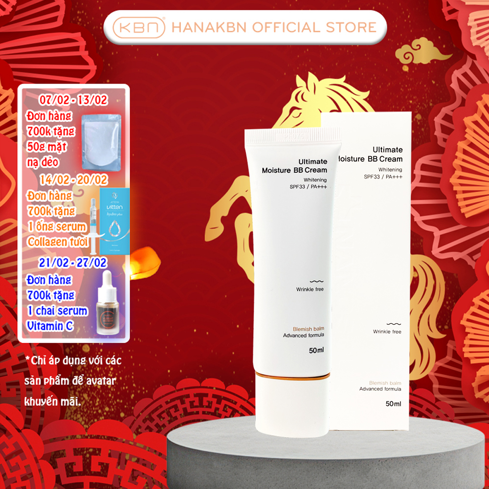 [KHUYẾN MÃI] Kem Chống Nắng Nâng Tông Kiềm Dầu Ultimate Moisture BB Cream SPF 33 PA +++ 50ml