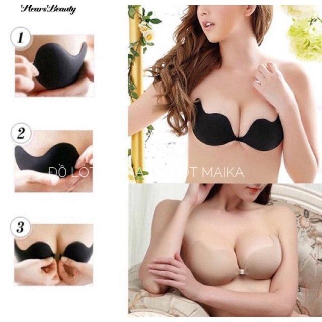 Áo Dán Nâng Ngực Combo 2 chiếc - Miếng Dán Nâng Ngực - Áo Lót Bra Dán Tạo Khe Nâng Ngực Cài Trước Hình Xoài - ADX