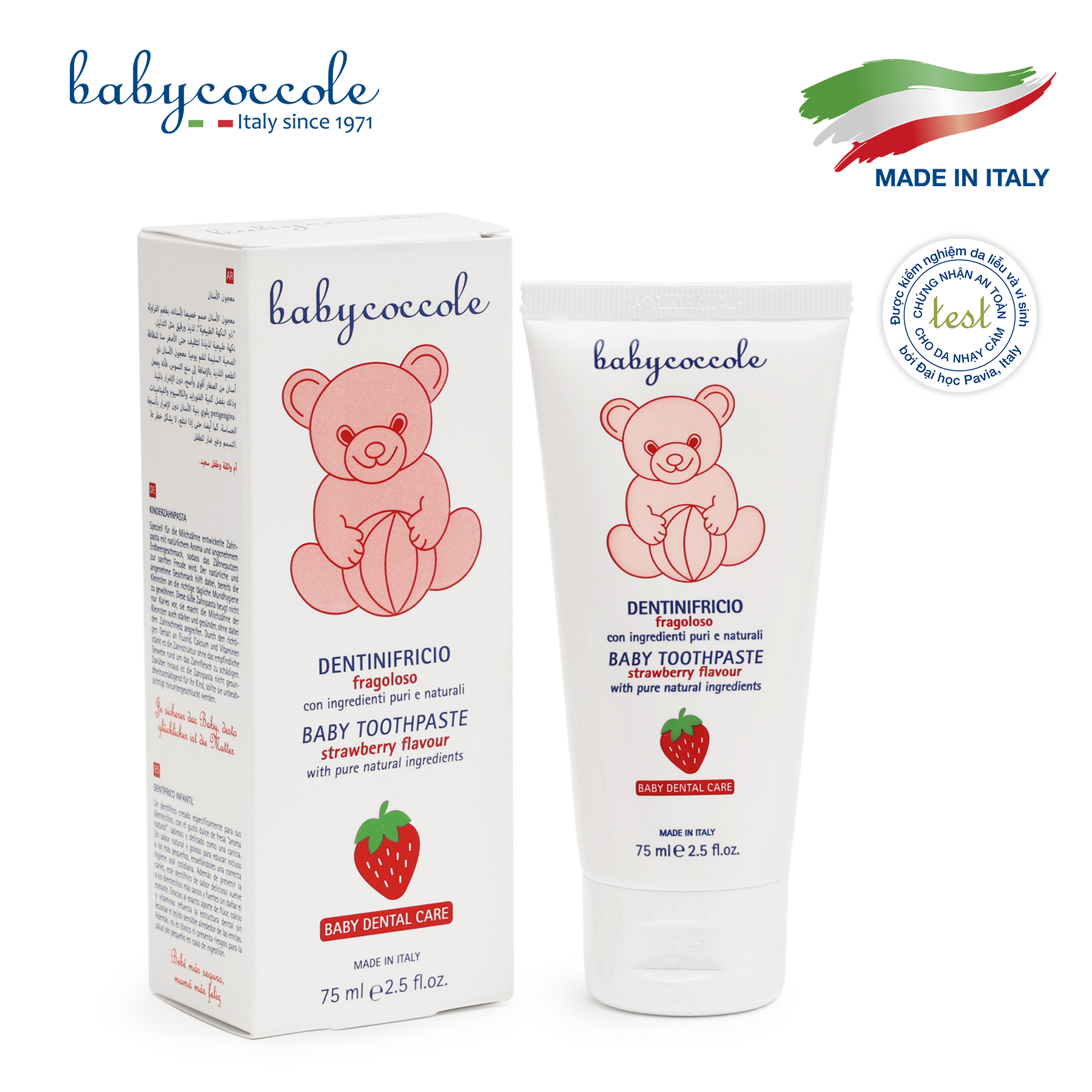 Kem đánh răng Babycoccole hương dâu 75ml 12M+