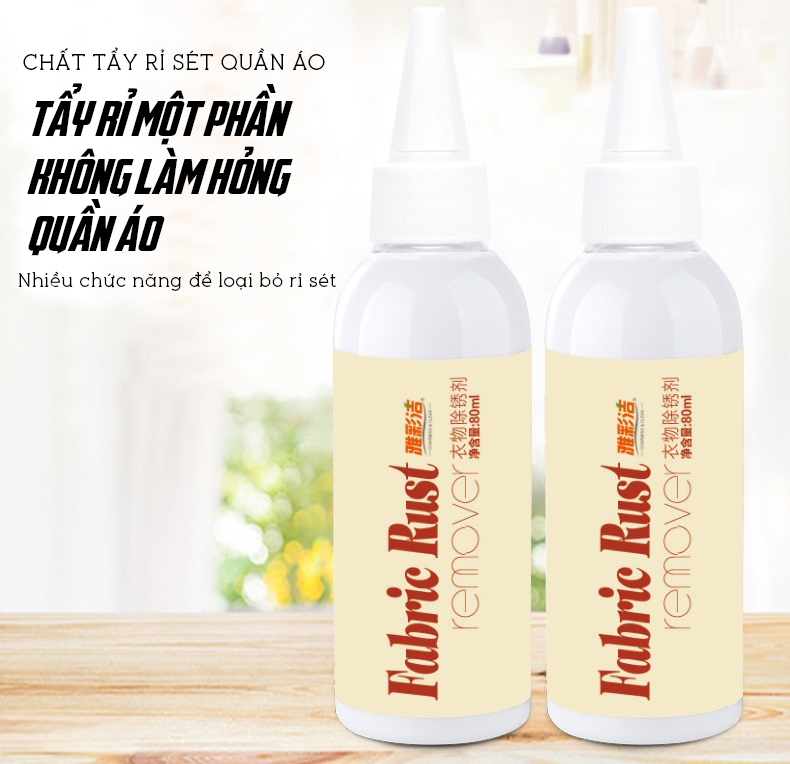 Dung Dịch Tẩy Vết Rỉ Sét Nhanh Chóng Trên Vải, Quần Áo Cao Cấp 80ml - Hàng Nhập Khẩu