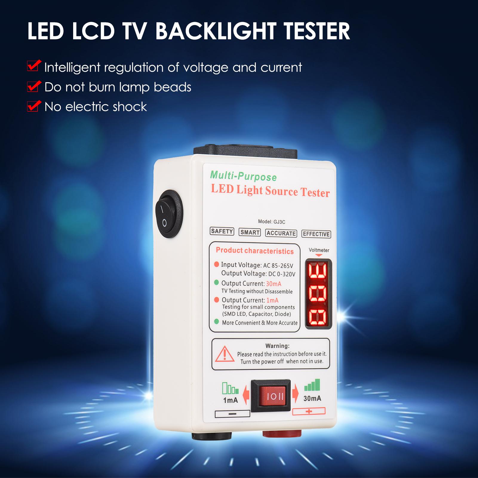 Voltage Test 1mA/30mA Convertible LED Backlight Tester Screen LED LCD TV Back Light Tester Meter Lamp Beads Light Board Test Strip Bead Diode Testing Repair Tool