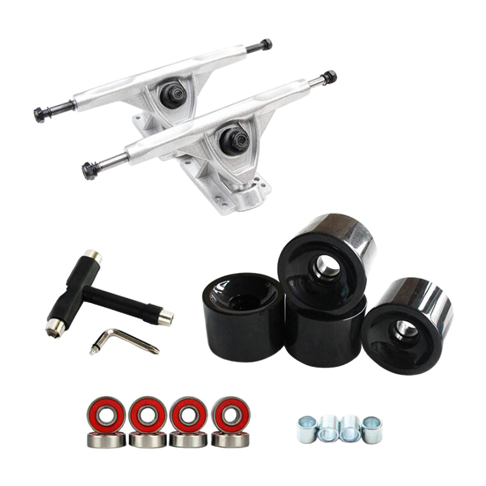 Alloy Solid Skateboard Truck 7'' Wheel Wrench Roller Part