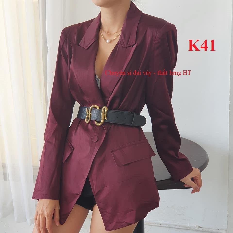 Đai váy belt G rắn lượng đồng K41