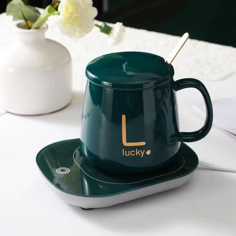 Cốc hâm nóng cao cấp bằng sứ kèm đế điện tiện lợi