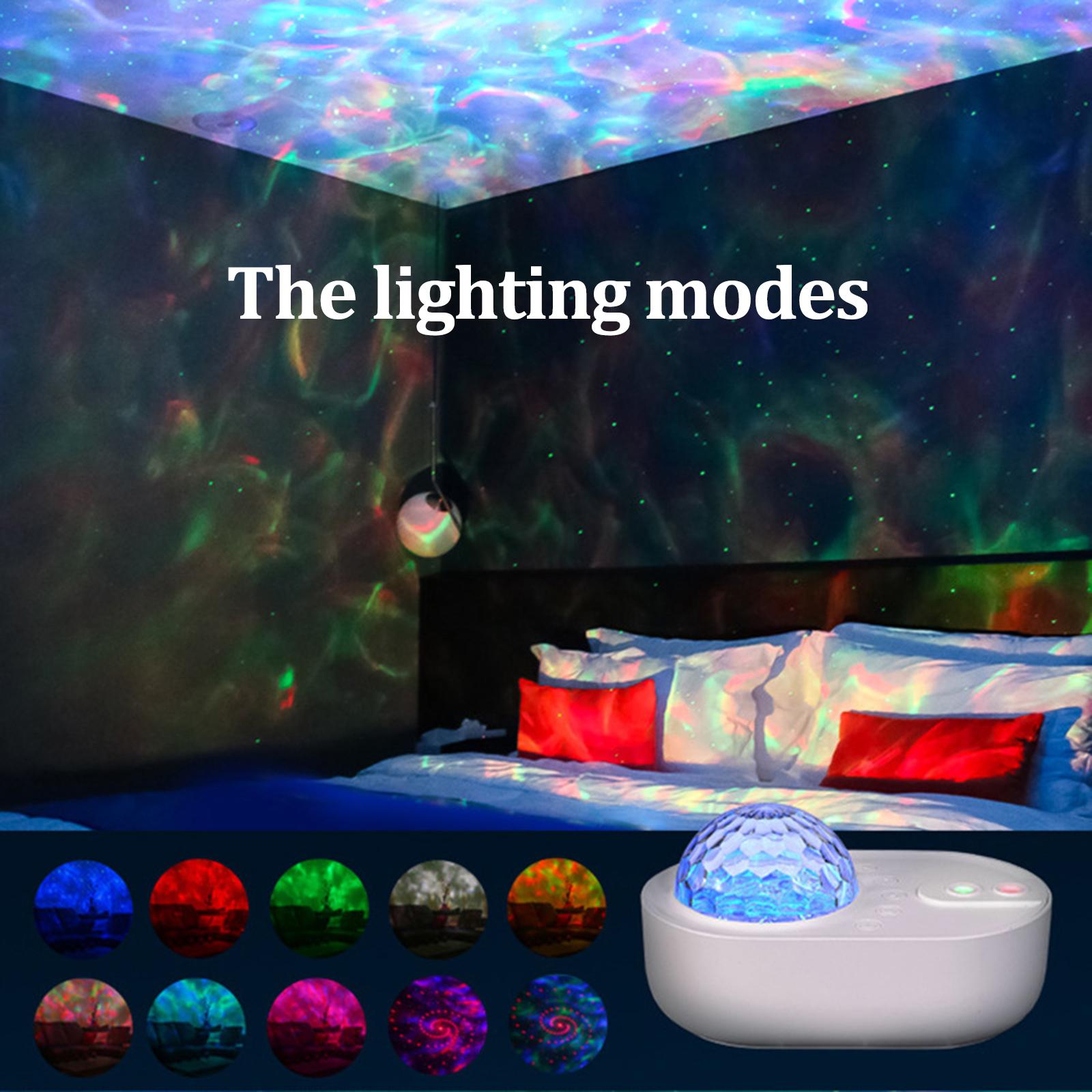 Space Ship Projection Light with Remote Control Colourful Light Music Projection Star Lamp for Bedroom Decoration Living Room