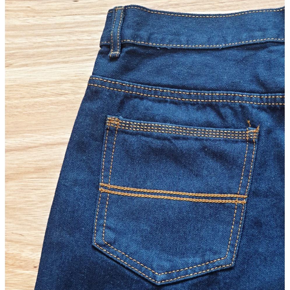 Quần short Jean nam xanh đen vải denim đẹp, quần short jean cao cấp phong cách trẻ trung năng động