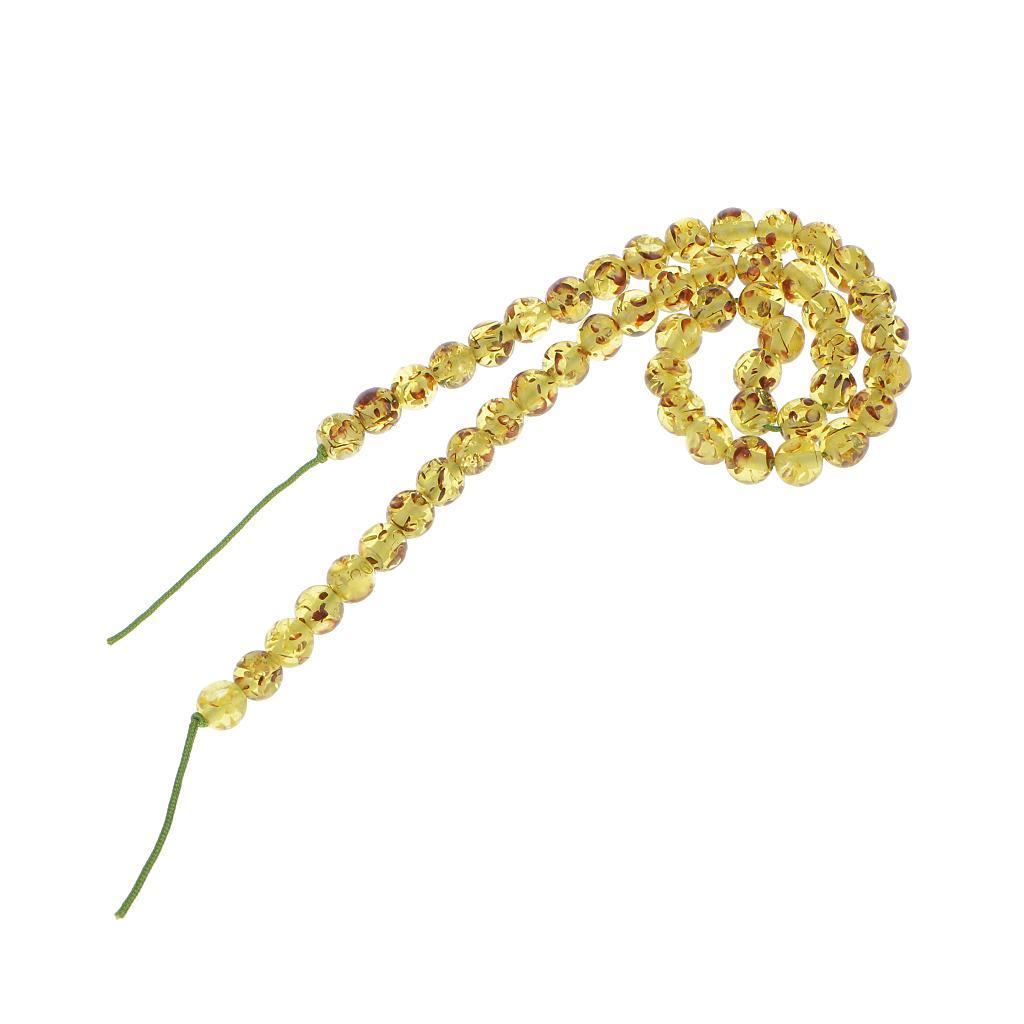 8mm Olive Green Amber Round Loose Beads 16''