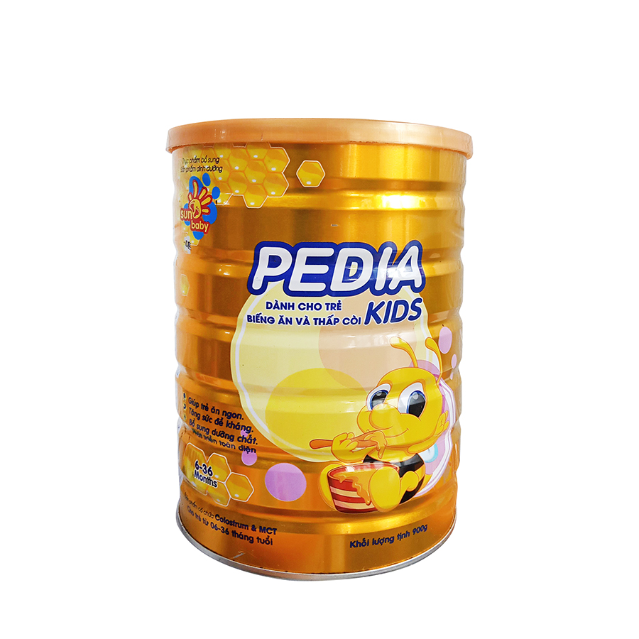 Sữa bột Pedia Kids Dinh Dưỡng Dành cho trẻ Biếng Ăn, Thấp Còi (900g)_Sunbaby_PDK56