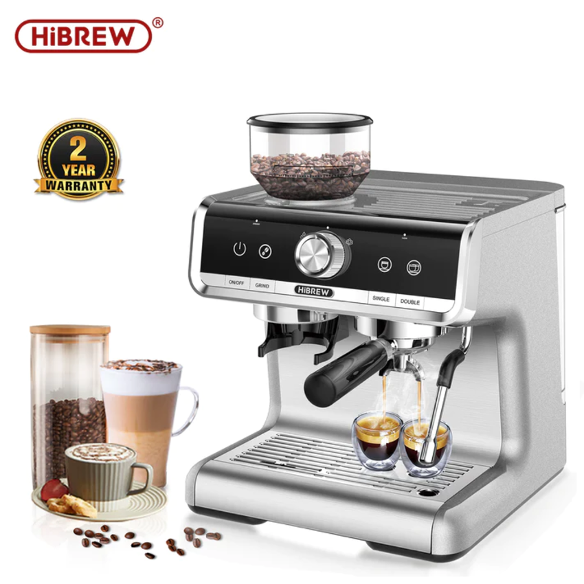 Máy pha cà phê Espresso chuyên nghiệp 3 trong 1, thương hiệu Mỹ cao cấp HiBREW CM5020 - HÀNG NHẬP KHẨU