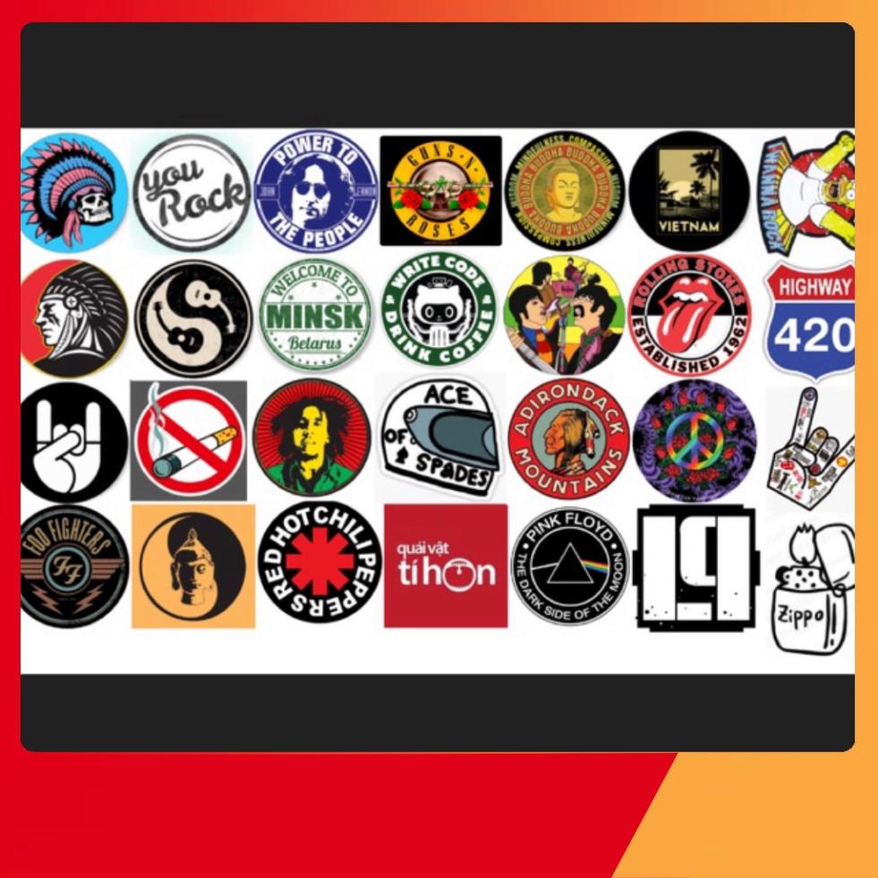 Sticker dán nón bảo đảm vali laptop