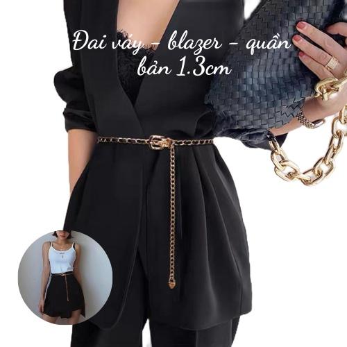 Thắt lưng nữ kim loại / Belt dây xích / đai váy áo phong cách Âu Mỹ hiện đại TL10