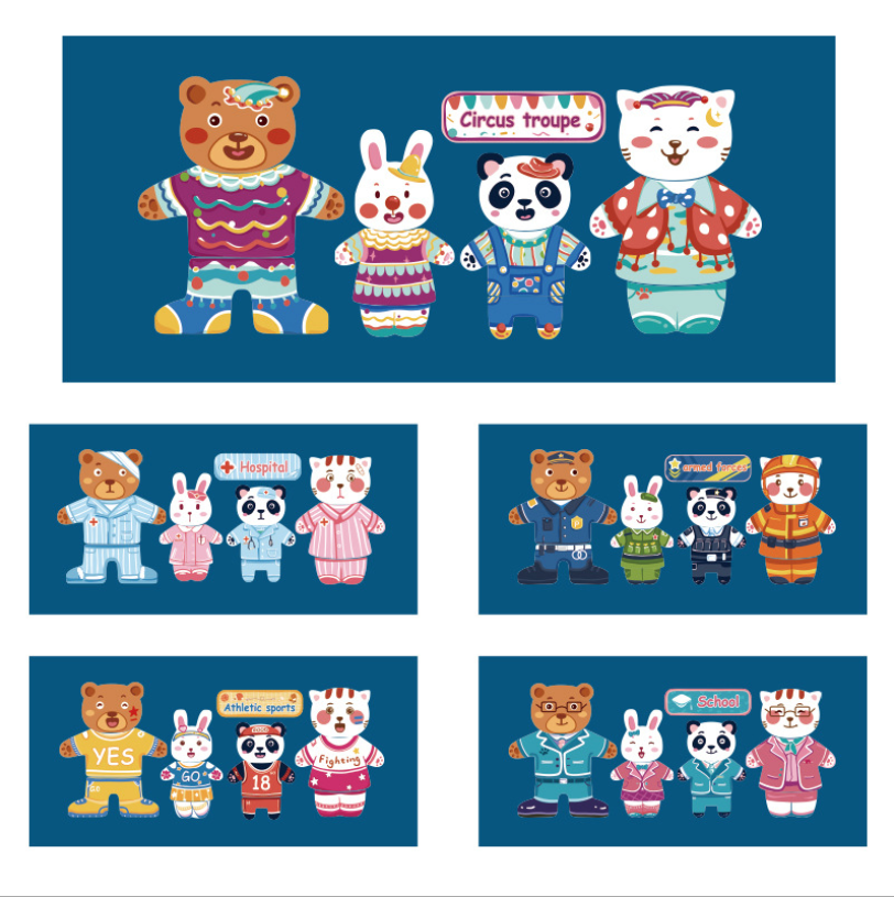 TRÒ CHƠI GHÉP QUẦN ÁO HÌNH THÚ CHO BÉ-HT