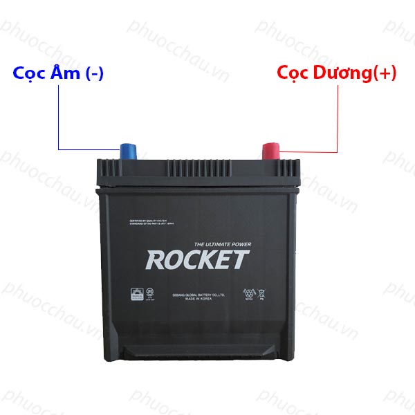 Bình Ắc Quy 12V-50Ah, Ắc Quy ROCKET SMF 50D20L