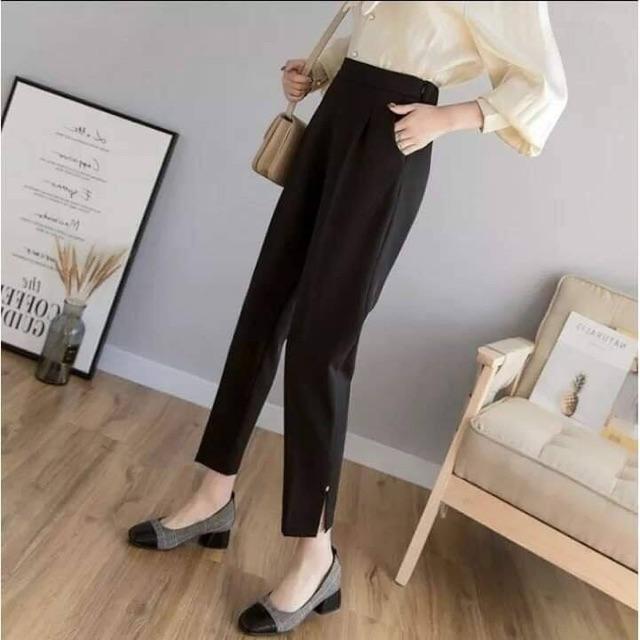 Quần Baggy công sở xẻ gấu Quần Tây Nữ Giảm 25k Khi MUA 2 SP Quần Tây Xưởng Xuất Khẩu