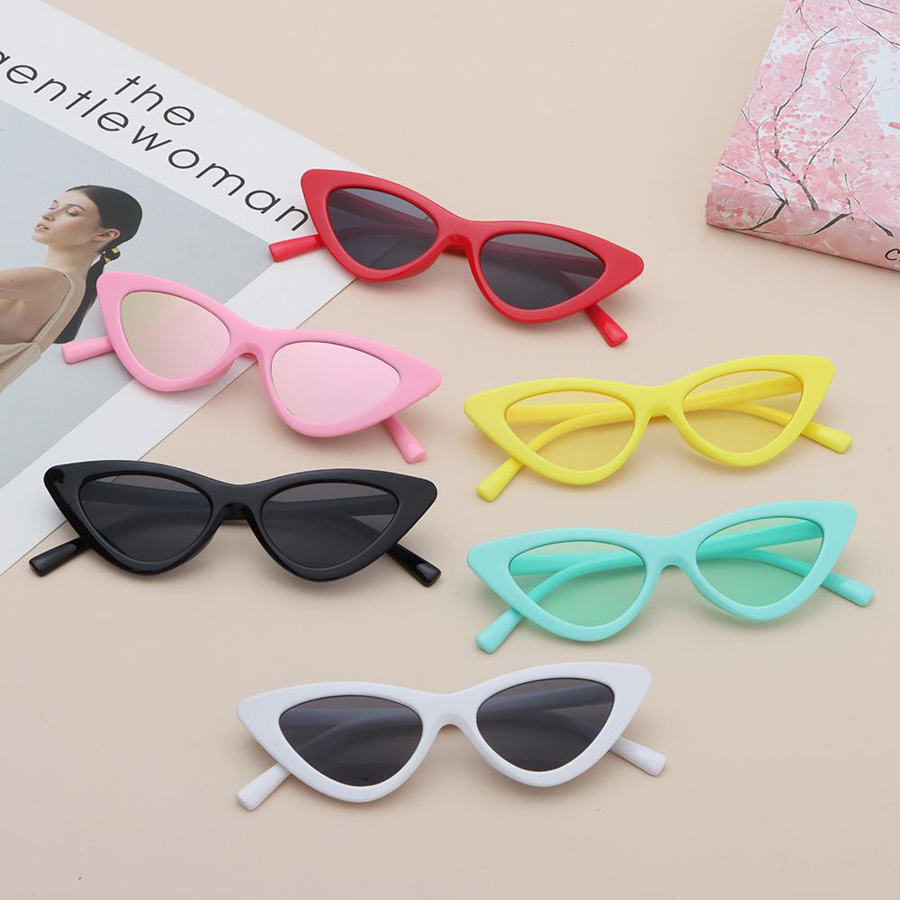 Summer Boy Girl Tam giác mèo Kính râm mắt UV400 Bảo vệ trẻ em phụ kiện trẻ em chống Ultraviolet Color: glasses bag