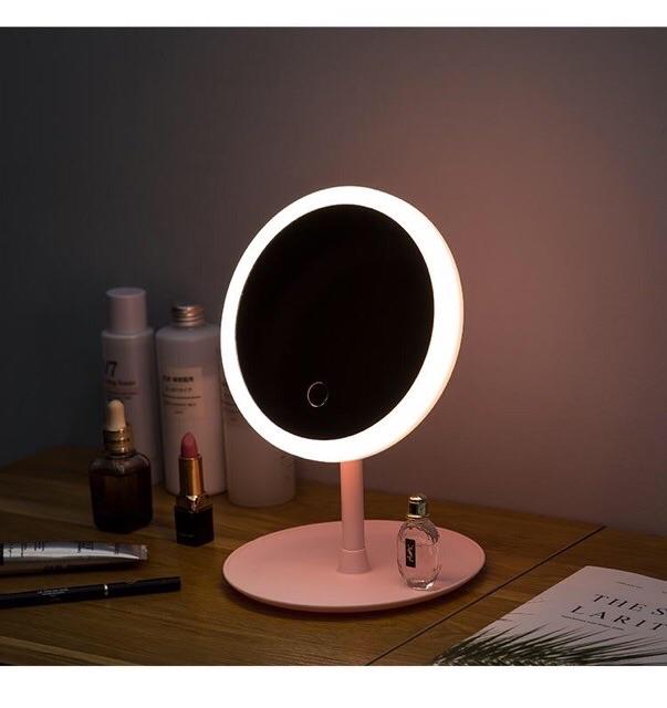Gương soi trang điểm để bàn có đèn led loại đẹp