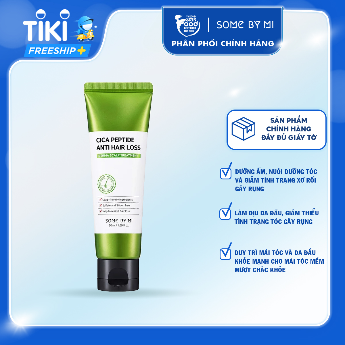 Dầu Xả Phục Hồi Và Kích Thích Mọc Tóc Some By Mi Cica Peptide Anti Hair Loss Derma Scalp Treatment 50ml