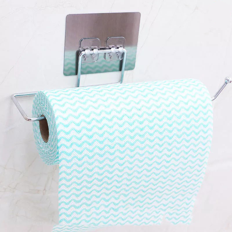 Móc Treo Cuộn Giấy Vệ Sinh, Khăn Lau Nhà Bếp Bằng Inox Dán Tường