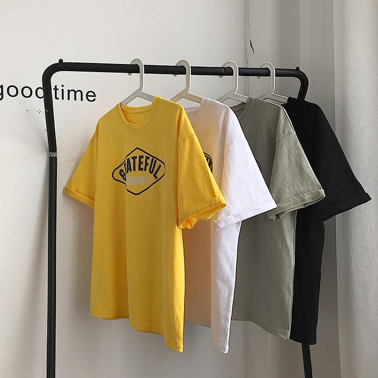Áo Thun Tay Lỡ From Rộng - MayLinh shop - Áo Phông Vải Cotton Cao Cấp Dày Dặn, Form Rộng Basic Phong Cách Ulzzang 4 Màu