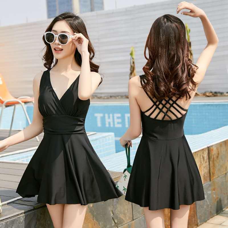 Váy bơi nữ kín đáo giấu bụng có Bigsize cho người béo mập