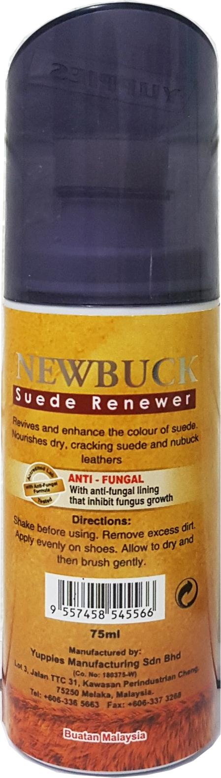 Xi đánh giày da lộn đen YUPPIES Newbuck Suede Renewer 75ml - Black (Malaysia)