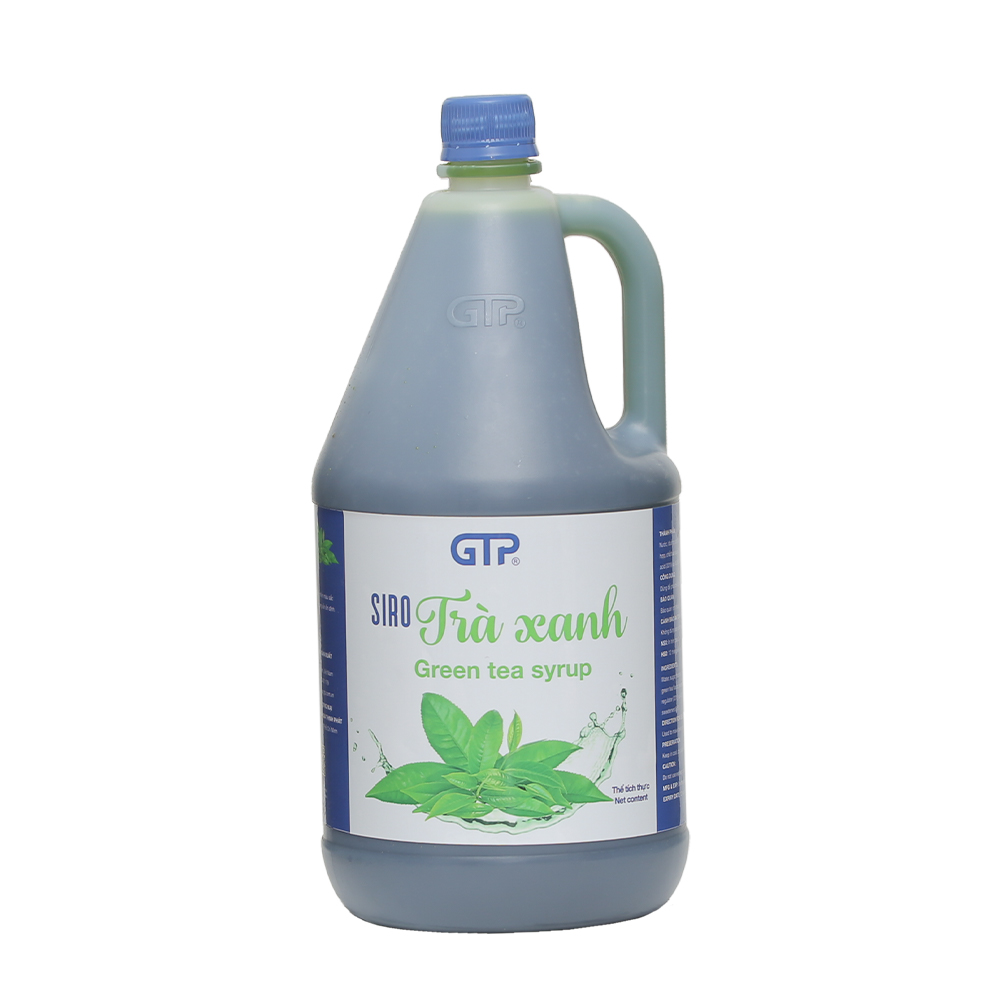 Siro Trà Xanh GTP (1.9L/chai) - Chuyên dùng pha chế: Trà sữa, Trà trái cây, Cocktail, Mocktail…