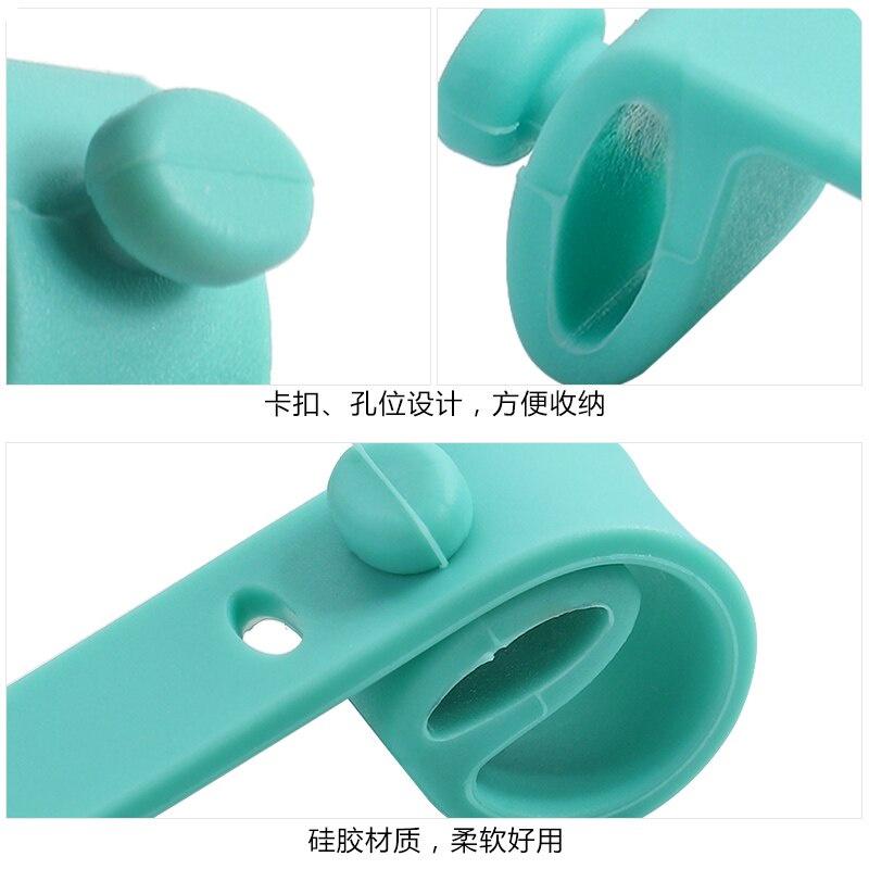 4pcs/set Silicone Straps Headphones Storage Soft Tape USB Wire Cable Tie Cable Organizer Winder
