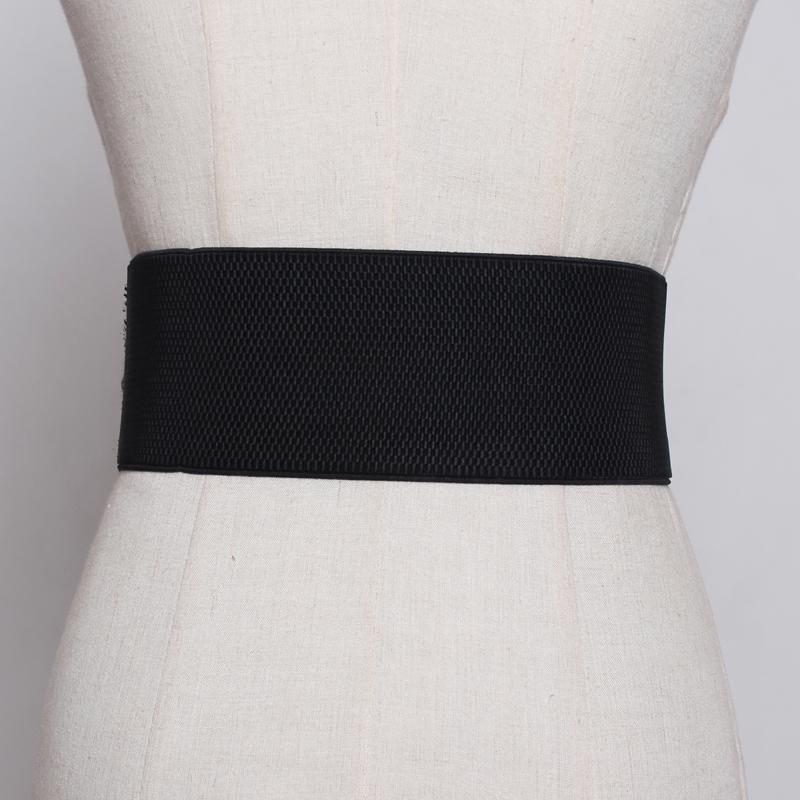 Thương Hiệu Thiết Kế Dây Thắt Lưng Nữ Co Giãn Rộng Dây Co Giãn Áo Nữ Đen Waistbands Rộng Thắt Lưng Đầm Nữ