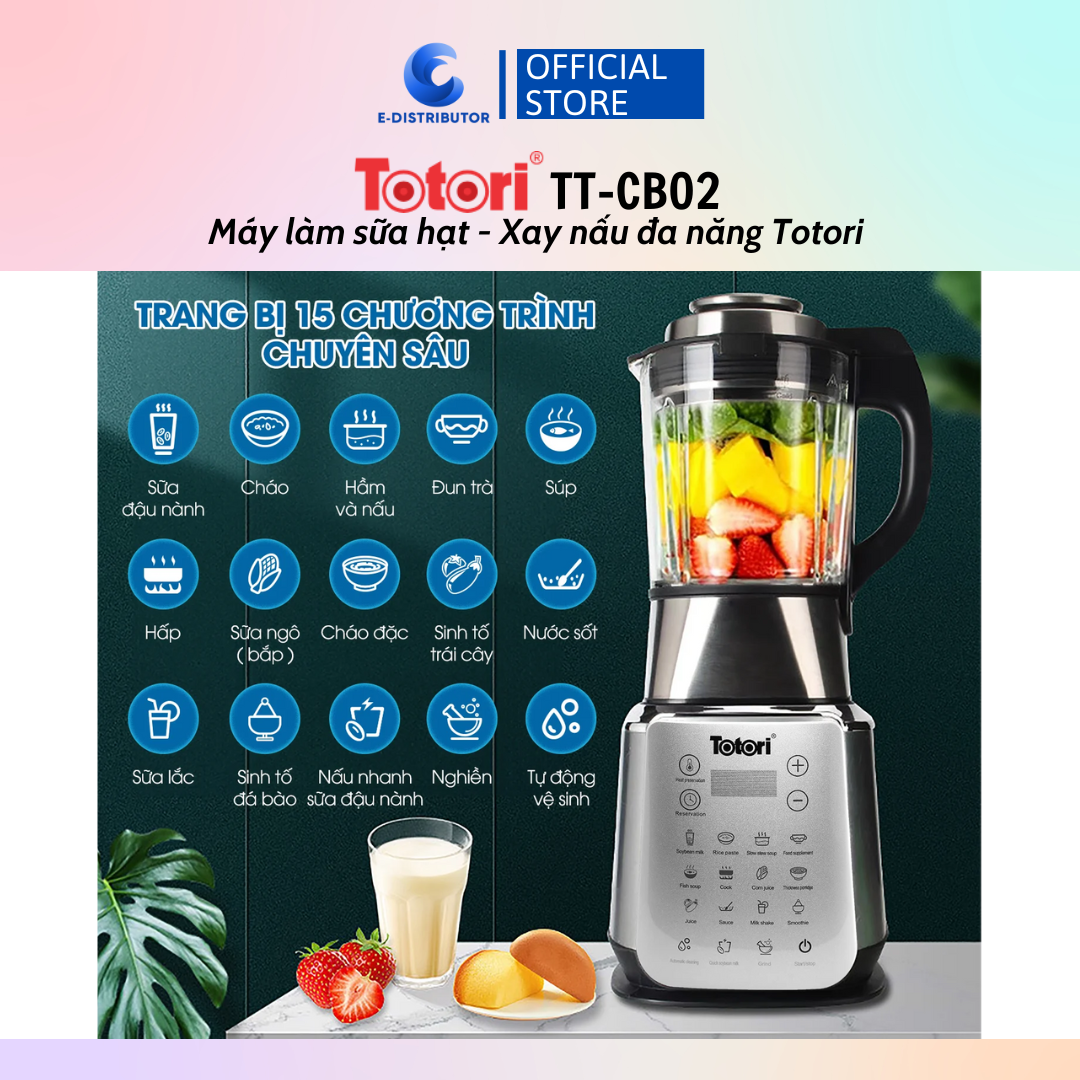 Máy làm sữa hạt - xay nấu đa năng Totori TT-CB02 - Hàng chính hãng