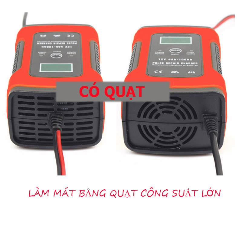 Sạc bình ắc quy 12V tự ngắt khi đầy chức năng bảo dưỡng phục hồi ắc quy bằng khử sunfat chống ngược cực