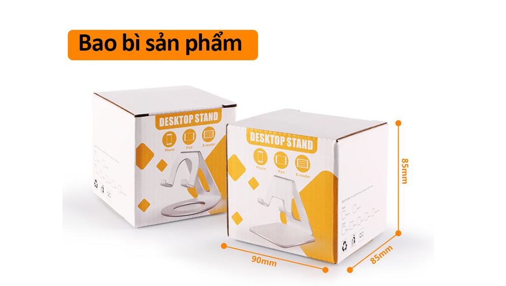 Giá Đỡ Để Bàn Điện Thoại Di Động, Máy Tính Bảng, Ipad Hợp Kim Nhôm Hàng Chính Hãng Helios - Bạc