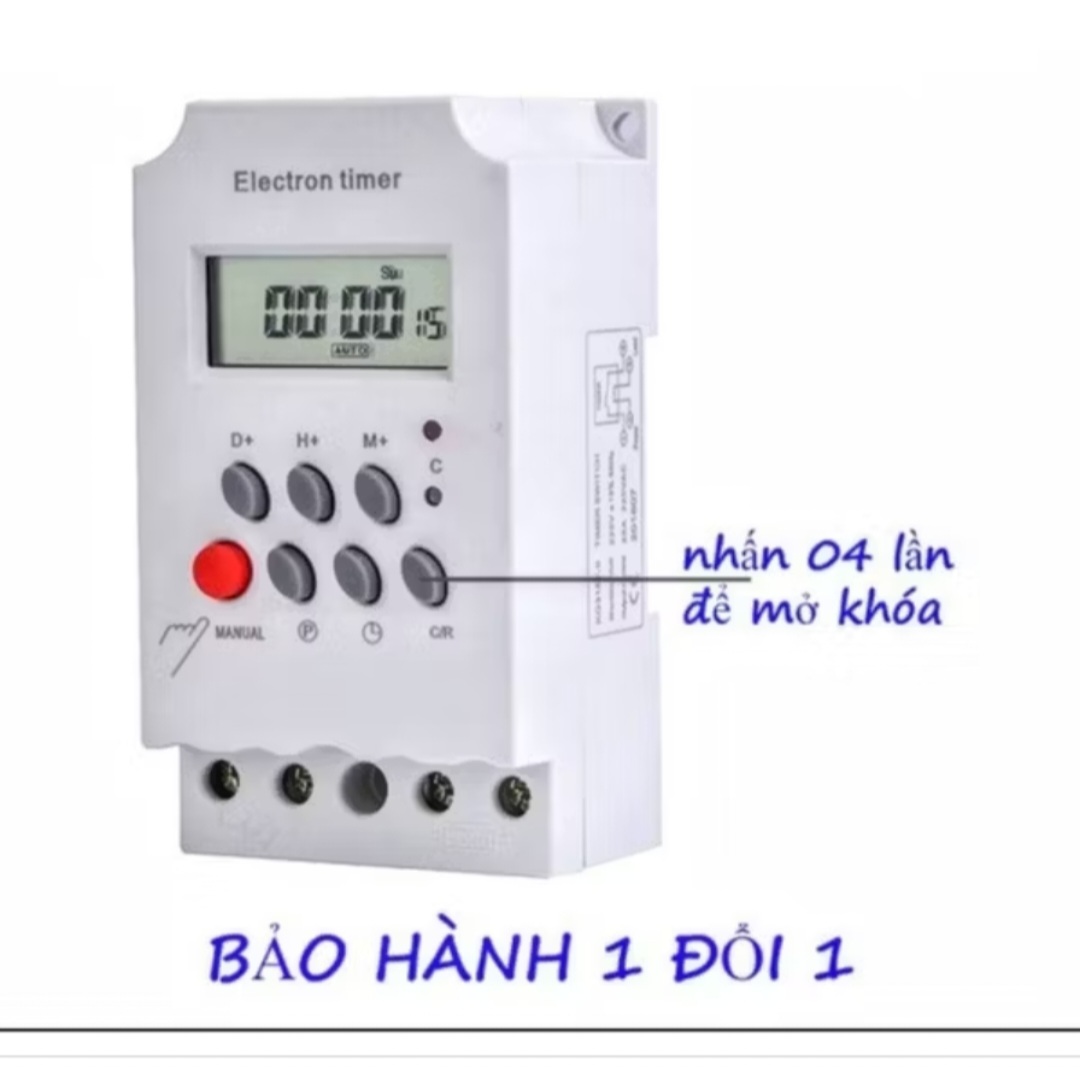 1 BỘ HẸN GIỜ TỰ ĐỘNG BẬT TẮT CÁC THIẾT BỊ ĐIỆN NHƯ MÁY BƠM NƯỚC BÓNG ĐÈN